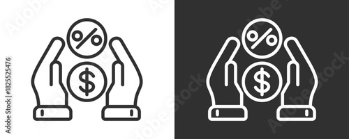 Profit Icon Set Vector Collection Isolated In Black And White