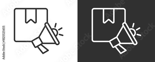 Promotion Icon Set Vector Collection Isolated In Black And White