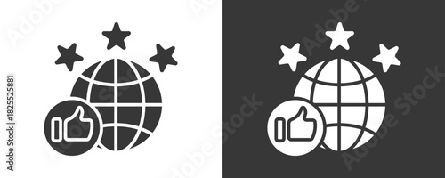 Reviewer Icon Set Vector Collection Isolated In Black And White
