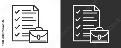 Check List Icon Set Vector Collection Isolated In Black And White