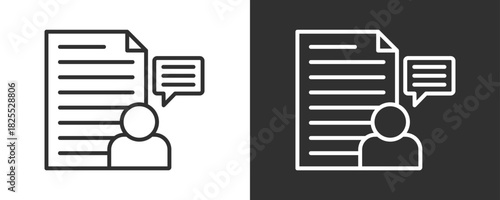 Resume Icon Set Vector Collection Isolated In Black And White