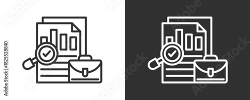 Job Icon Set Vector Collection Isolated In Black And White