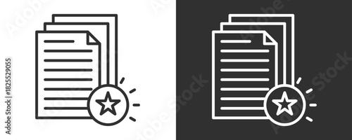Rating Icon Set Vector Collection Isolated In Black And White