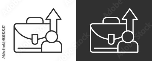 Career Icon Set Vector Collection Isolated In Black And White