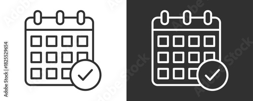 Checklist Icon Set Vector Collection Isolated In Black And White