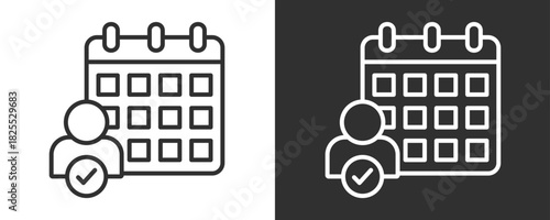 Appointment Icon Set Vector Collection Isolated In Black And White
