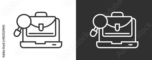 Job Seeking Icon Set Vector Collection Isolated In Black And White