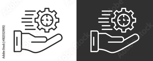 Clock Icon Set Vector Collection Isolated In Black And White