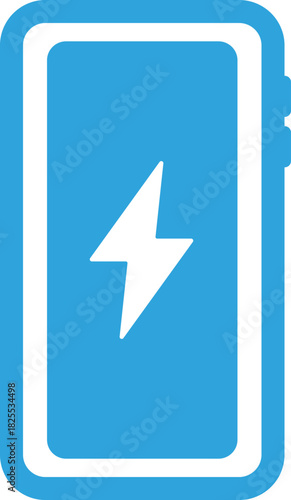 充電中の携帯電話のフラットアイコン