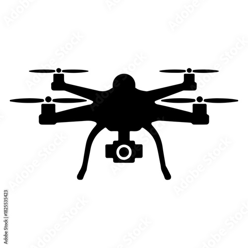 Drone silhouette vector illustration