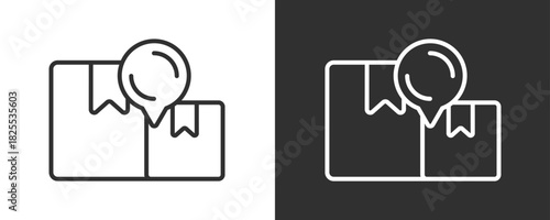 Parcel Icon Set Vector Collection Isolated In Black And White