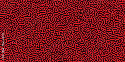 Abstract truing organic wallpaper Turing reaction diffusion monochrome seamless pattern .Monochrome Turing reaction background .Natural seamless line pattern. Linear design with biological shapes