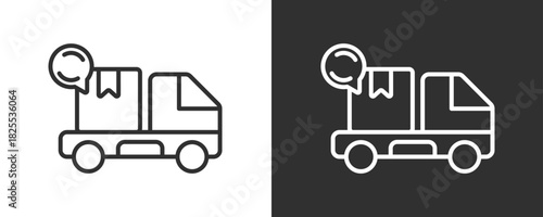 Cargo Icon Set Vector Collection Isolated In Black And White