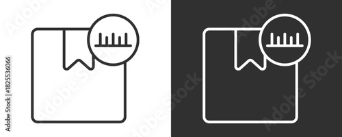 Package Size Icon Set Vector Collection Isolated In Black And White