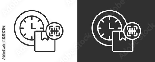 Time Icon Set Vector Collection Isolated In Black And White