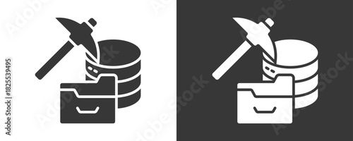 Data Mining Icon Set Multiple Style Collection
