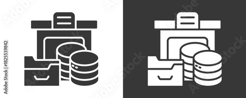 Data Warehouse Icon Set Multiple Style Collection