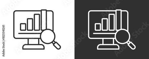 Computer Icon Set Vector Collection Isolated In Black And White
