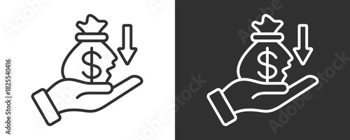 Loss Icon Set Vector Collection Isolated In Black And White