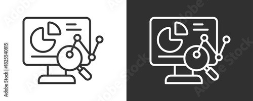 Technical Analysis Icon Set Vector Collection Isolated In Black And White
