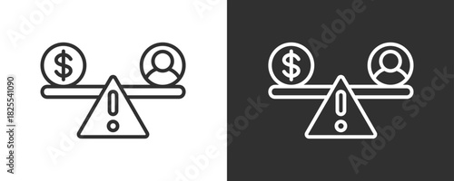 Equities Icon Set Vector Collection Isolated In Black And White