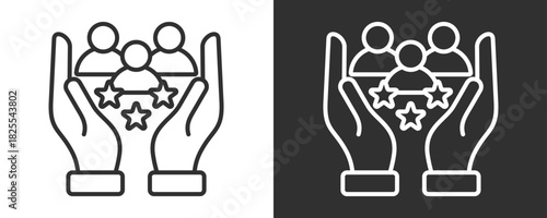 Customer Satisfaction Icon Set Vector Collection Isolated In Black And White