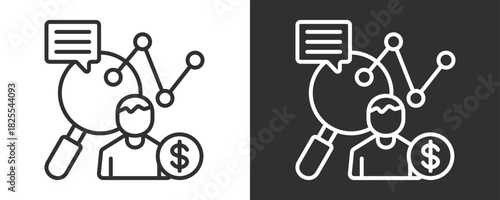 Market Research Icon Set Vector Collection Isolated In Black And White
