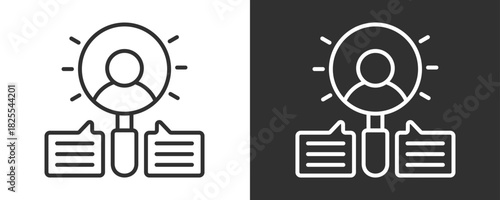 Qualitative Research Icon Set Vector Collection Isolated In Black And White