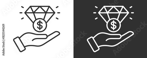 Value Proposition Icon Set Vector Collection Isolated In Black And White