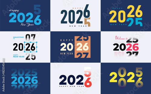 big set 2026 happy new year template