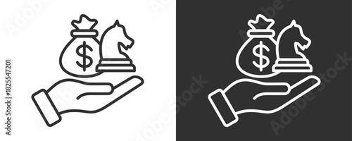 Strategy Icon Set Vector Collection Isolated In Black And White