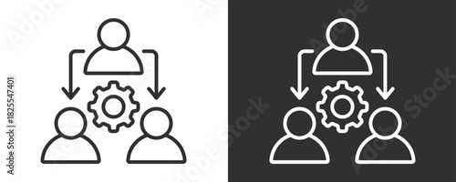 Delegation Icon Set Vector Collection Isolated In Black And White
