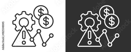 Risk Management Icon Set Vector Collection Isolated In Black And White