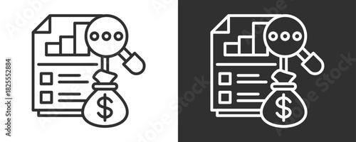 Profit Growth Icon Set Vector Collection Isolated In Black And White