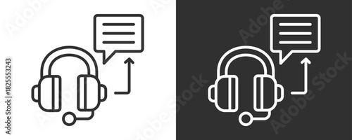 Customer Service Icon Set Vector Collection Isolated In Black And White