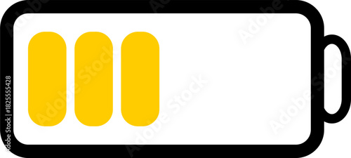 Colorful battery level indicator icon 0% charge