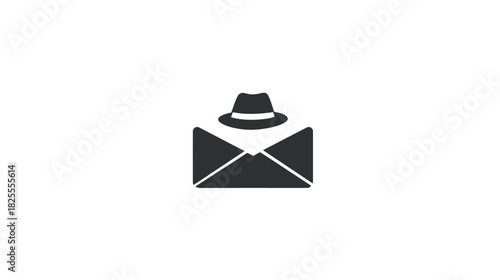 Incognito Email Message Icon for Private Communication and Secure Internet Anonymity