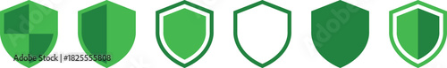 Shield Icon set. Protect shield security line icons. Badge quality symbol, sign, logo or emblem. Сryptocurrency protection sign. Crypto currency security web button. Interface design element.