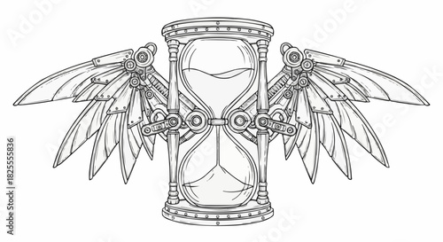 Winged Hourglass - A Symbol of Time and Mortality.