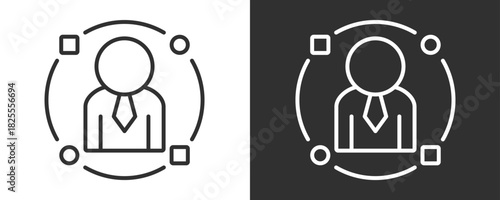 Adaptability Icon Set Vector Collection Isolated In Black And White