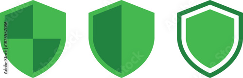 Shield Icon set. Protect shield security line icons. Badge quality symbol, sign, logo or emblem. Сryptocurrency protection sign. Crypto currency security web button. Interface design element.