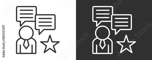 Feedback Icon Set Vector Collection Isolated In Black And White