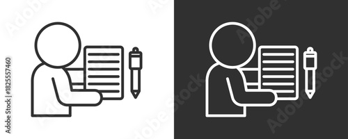 Curriculum Design Icon Set Vector Collection Isolated In Black And White
