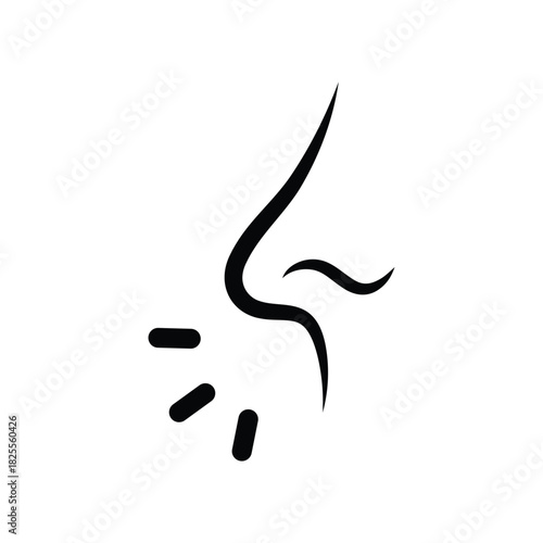 nose  logo  icon illustration   simple  flat