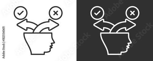 Decision Making Icon Set Vector Collection Isolated In Black And White