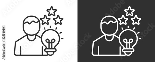 Expert Icon Set Vector Collection Isolated In Black And White