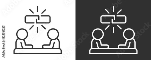 Bonding Icon Set Vector Collection Isolated In Black And White