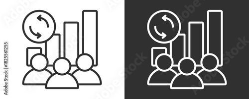 Group Dynamics Icon Set Vector Collection Isolated In Black And White