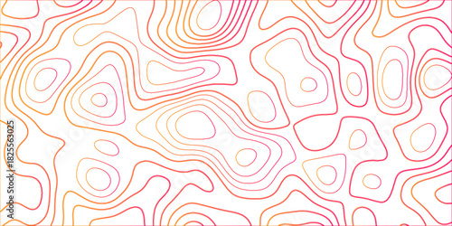 Topographic canyon geometric map relief texture with curved layers and shadow. abstract White background with a beautiful pattern, Topographic contour lines vector map seamless pattern vector.