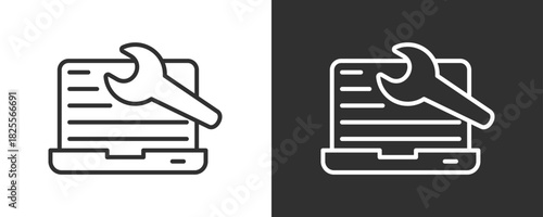 Maintenance Icon Set Vector Collection Isolated In Black And White